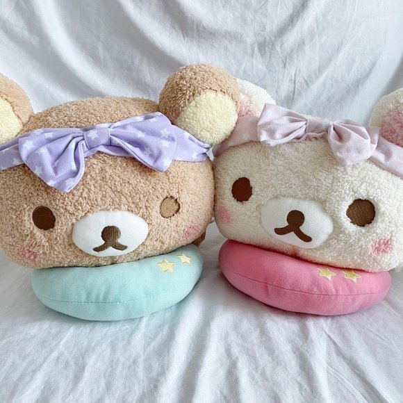 Rilakkuma and Korilakkuma - Pajama Party Lying Down Plushie (NWT) - Picture 1 of 8